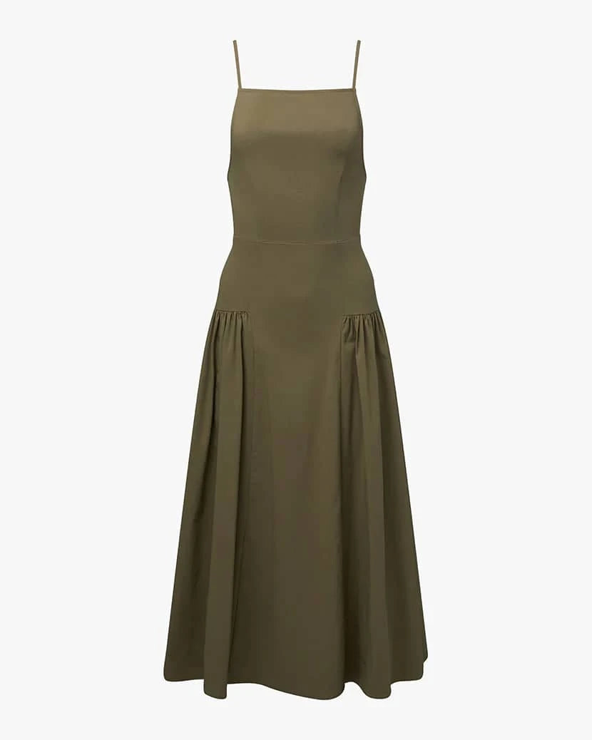 Flare Panel Midi Dress Sage / 4