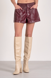 Flora Faux Leather Shorts