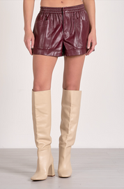 Flora Faux Leather Shorts