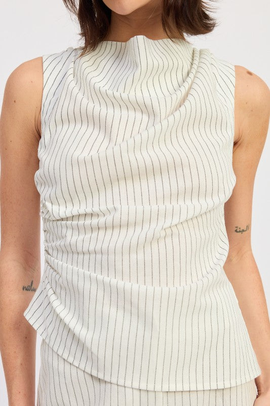 Sleeveless Striped Top