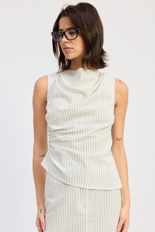 Sleeveless Striped Top