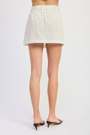 Striped Linen Mini Skirt