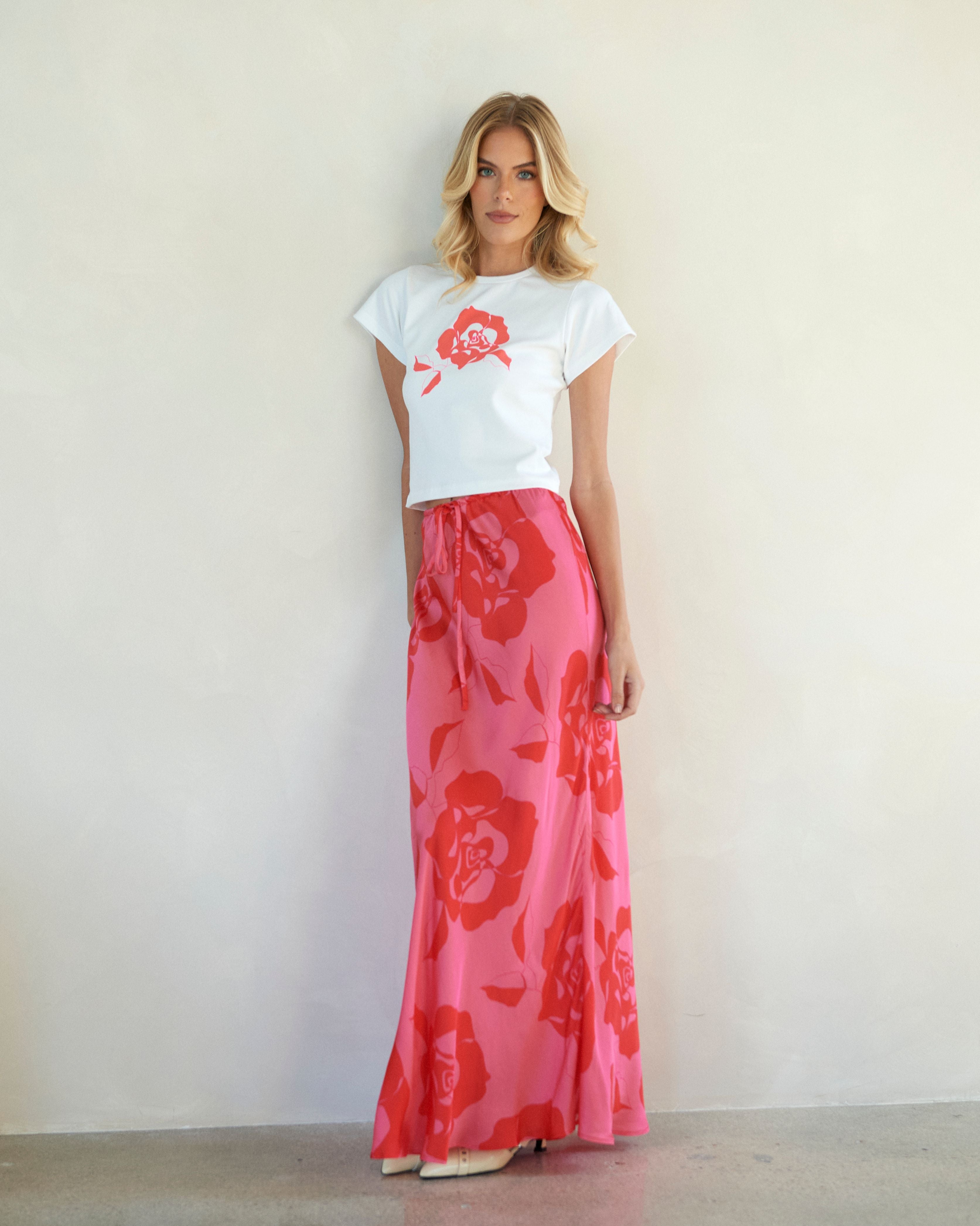 A Rose Name Maxi Skirt