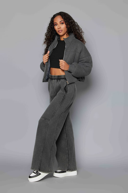 Amber Knit Puffer Coat