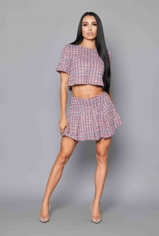 Corinna Pleated Mini Skirt