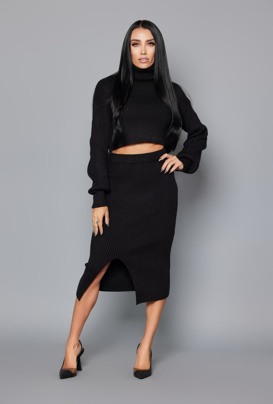 Victoria Cropped Turtleneck Sweater