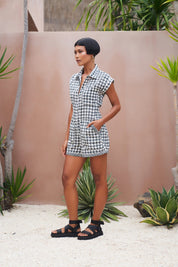 Houndstooth Romper
