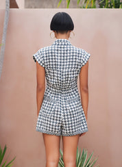 Houndstooth Romper