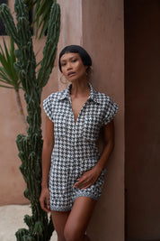 Houndstooth Romper