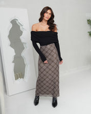 Plaid Maxi Skirt