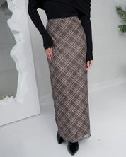 Plaid Maxi Skirt