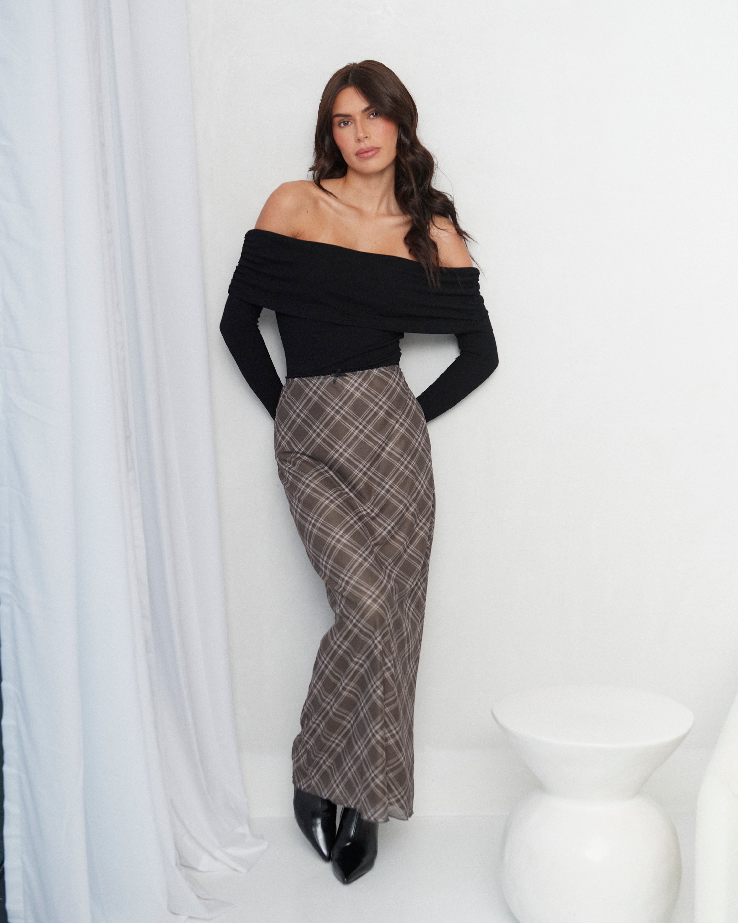 Plaid Maxi Skirt
