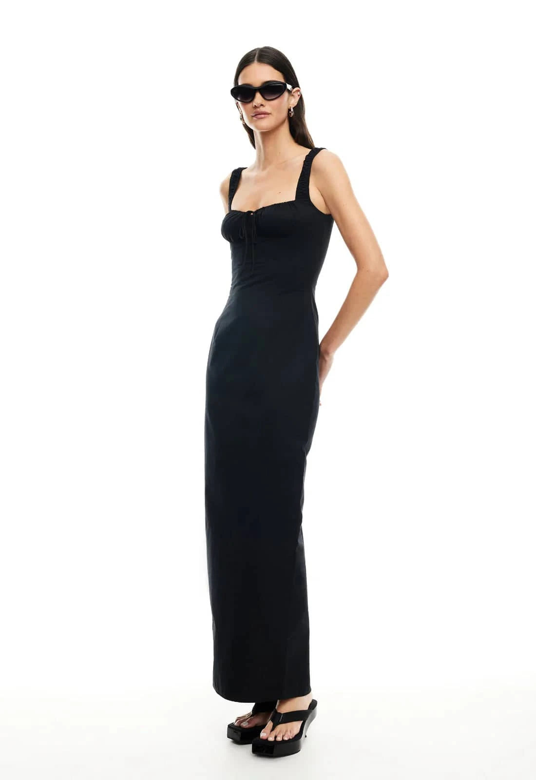 lioness hot nights maxi dress LIONESS Hot Nights Maxi Dress in Black 8% Off