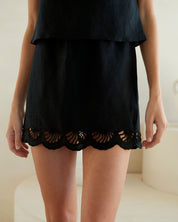 Scallop Mini Skirt