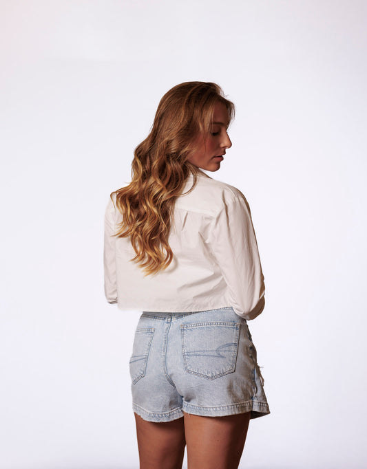 Morgan Long-Sleeve Shirt & Bralette Set