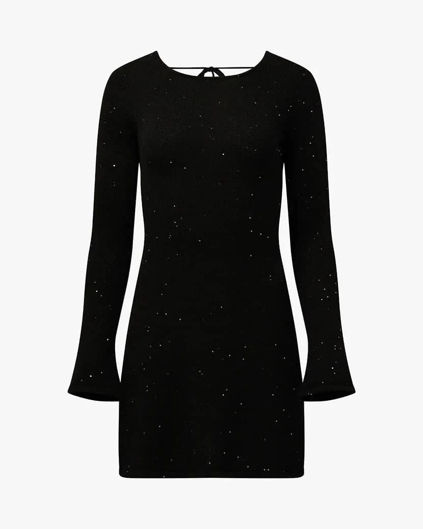 Open Back Mini Dress Black / L Open Back Mini Dress Black / L