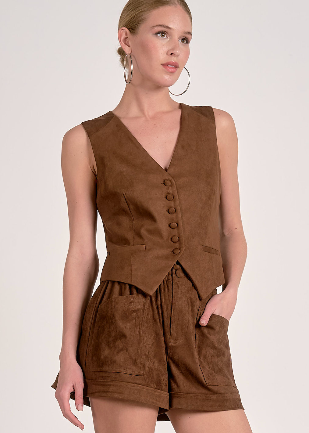 Slflulu Sl Button O Neck Vest Noos, berk, XL Slflulu Sl Button O Neck Vest Noos, berk, XL