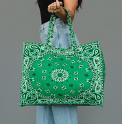 Green Bandana Tote Bag