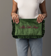 Velvet Ruffle Pouch
