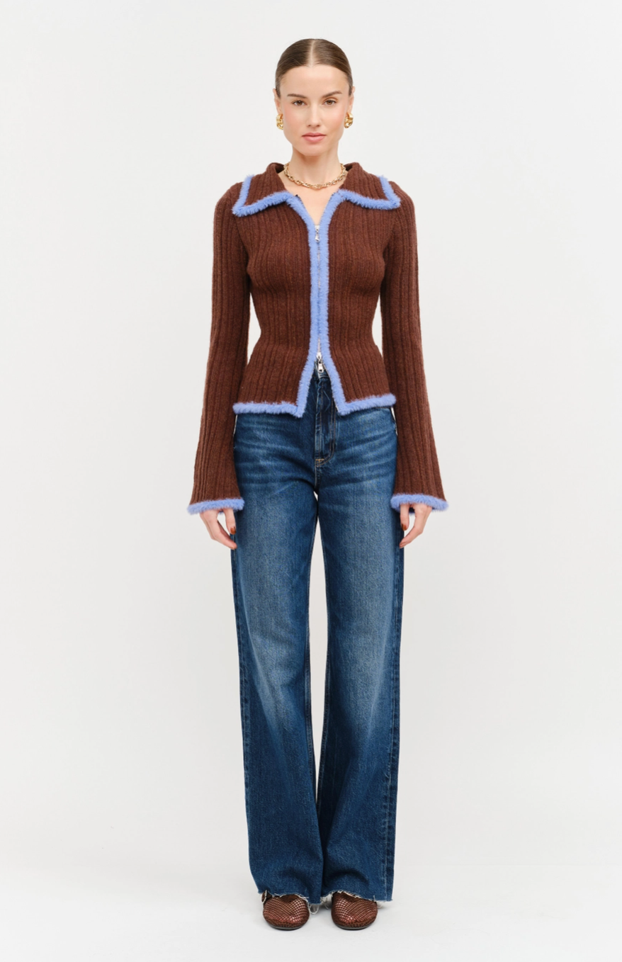 Jacquard Long Sleeve Top