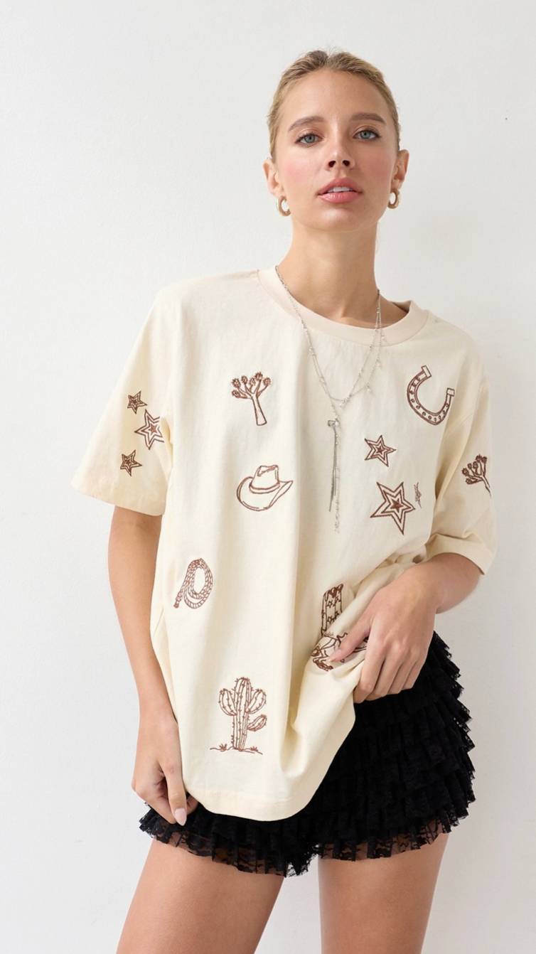 Cowboy Embo Tee