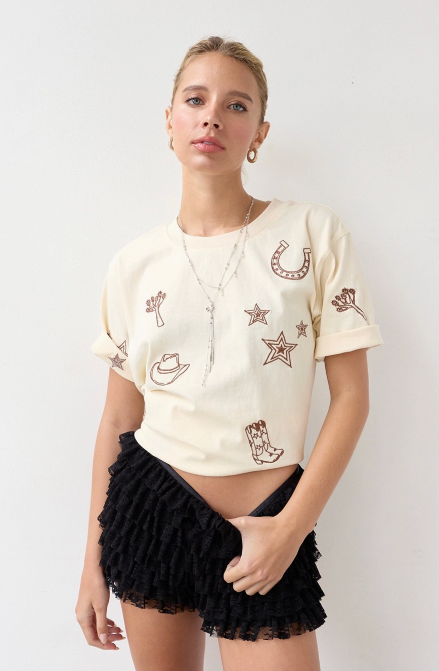 Cowboy Embo Tee