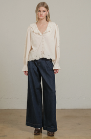 Embroidered Eyelet Top