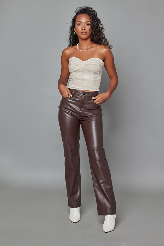 Cassie Leather Pants By Pistola