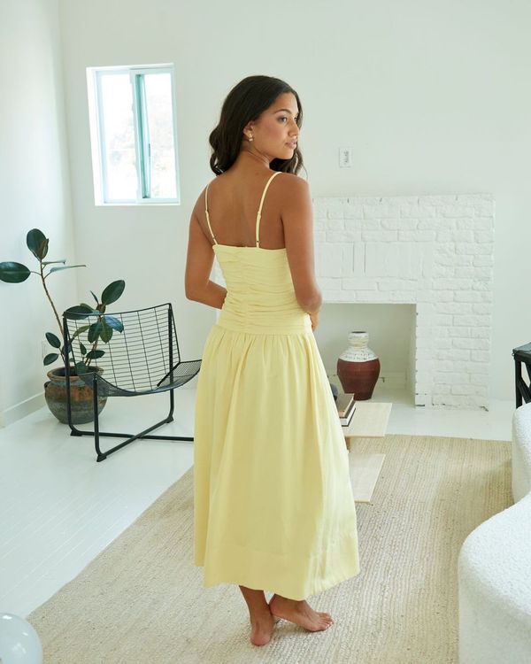 lpa ophelia midi dress LPA | @nalilychav wearing the perfect ophelia midi dress.