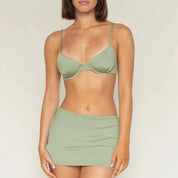 Sage Green Micro Skirt