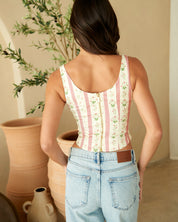 Floral Scoop Corset